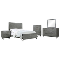Nathan 5-piece California King Bedroom Set Grey - 224601KW-S5
