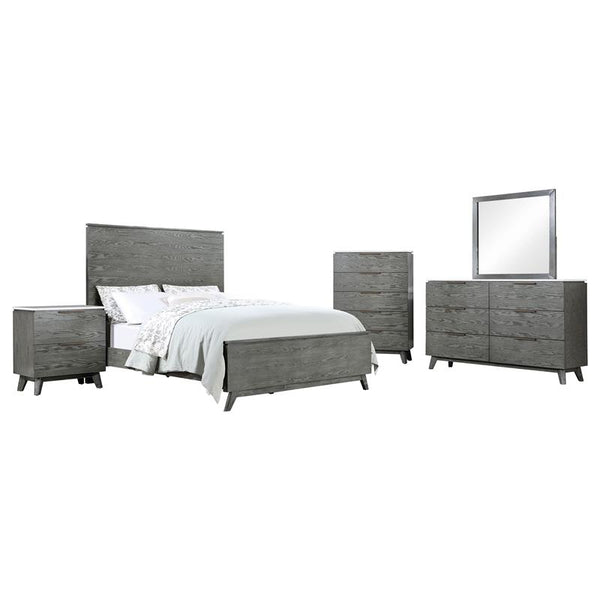 Nathan 5-piece Queen Bedroom Set Grey - 224601Q-S5