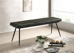 Partridge Cushion Bench Espresso and Black - 110653