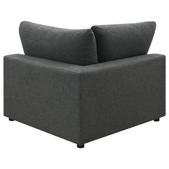 Serene 4-piece Upholstered Modular Sectional Sofa Charcoal - 551324-SETB