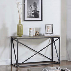 Birdie Rectangular Entryway Console Table Sonoma Grey - 705619