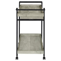Ventura 2-tier Bar Cart with Storage Drawer Grey Driftwood - 181005