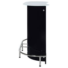 Lacewing 1-shelf Bar Unit Glossy Black and White - 100654