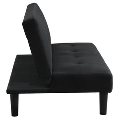 Stanford Upholstered Tufted Convertible Sofa Bed Black - 360238