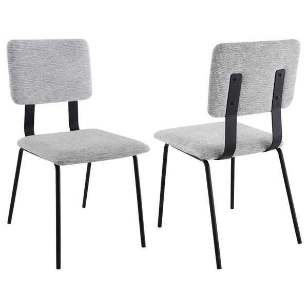 Calla Fabric Upholstered Dining Side Chair Grey (Set of 2) - 108062