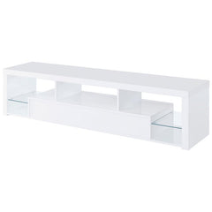 Jude 2-drawer Engineered Wood 71" TV Stand High Gloss White - 704251