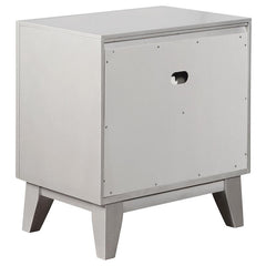 Leighton 2-drawer Nightstand Metallic Mercury - 204922