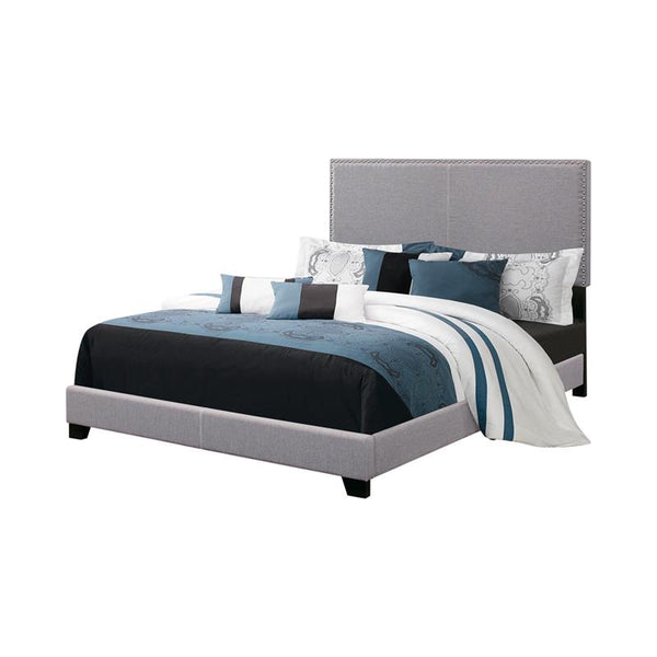 Boyd Upholstered Twin Panel Bed Grey - 350071T