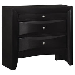 Briana Rectangular 2-drawer Nightstand Black - 200702