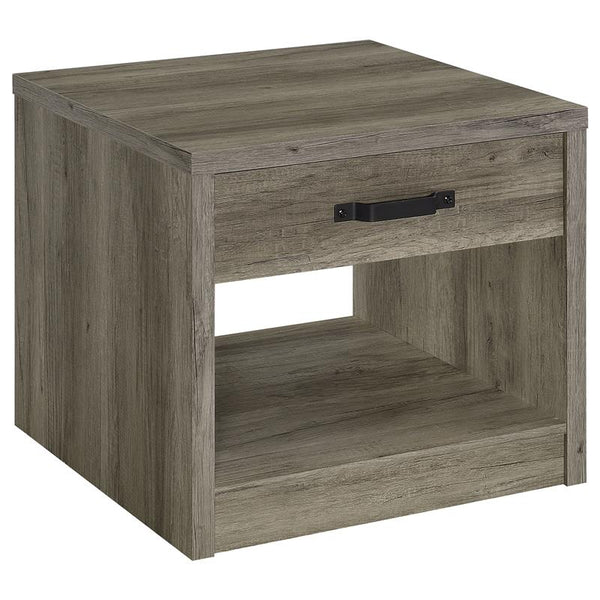 Felix 1-drawer Engineered Wood Side End Table Grey Driftwood - 707727