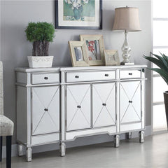 Aconitum 4-door Wine Cabinet Clear Mirror - 102595
