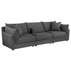 Sasha Upholstered LAF Chair Barely Black - 551684LAF
