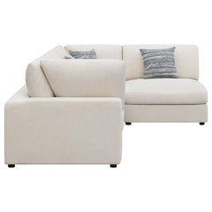 Serene 4-piece Upholstered Modular Sectional Sofa Beige - 551321-SETA
