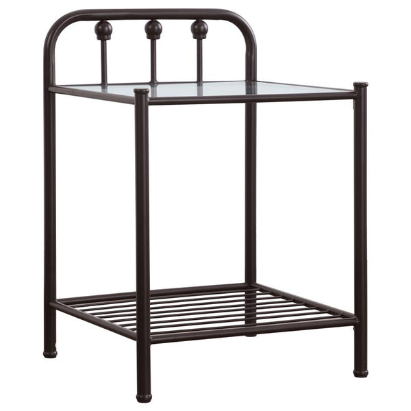 Livingston Metal 1-shelf Nightstand Dark Bronze - 301392