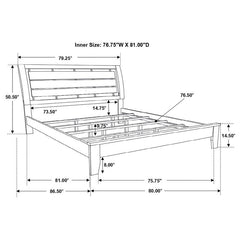 Serenity Wood Eastern King Panel Bed Mod Grey - 215841KE