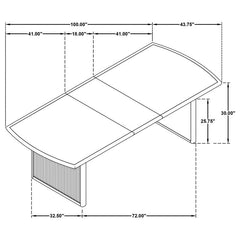 Brookmead Rectangular Dining Table with 18" Removable Extension Leaf Black - 108231