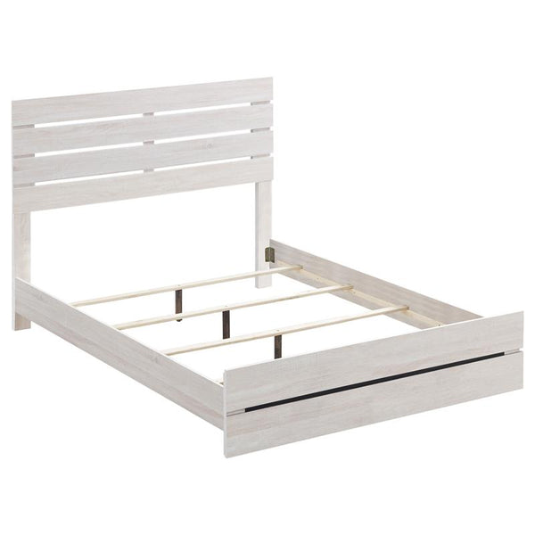 Brantford Wood Eastern King Panel Bed Coastal White - 207051KE