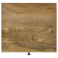 Stephie Rectangular Side End Table with Storage Honey Brown - 704697