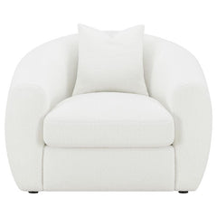 Isabella Faux Sheepskin Upholstered Accent Chair Natural - 509873
