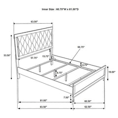 Sonora Queen Upholstered Panel Bed White - 224861Q