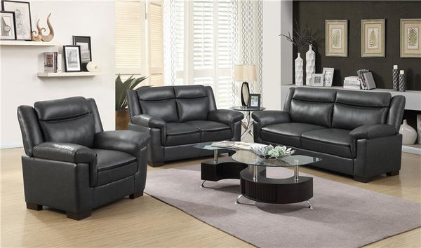 Arabella 3-piece Upholstered Padded Arm Sofa Set Grey - 506591-S3
