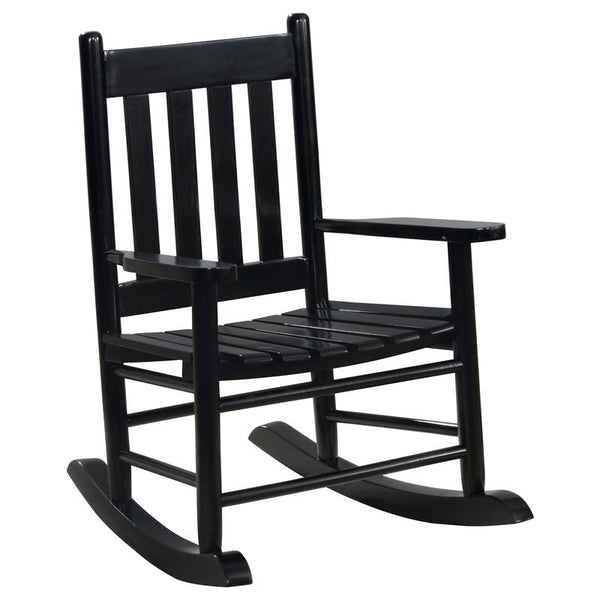 Annie Slat Back Solid Wood Kids Rocking Chair Black - 609451