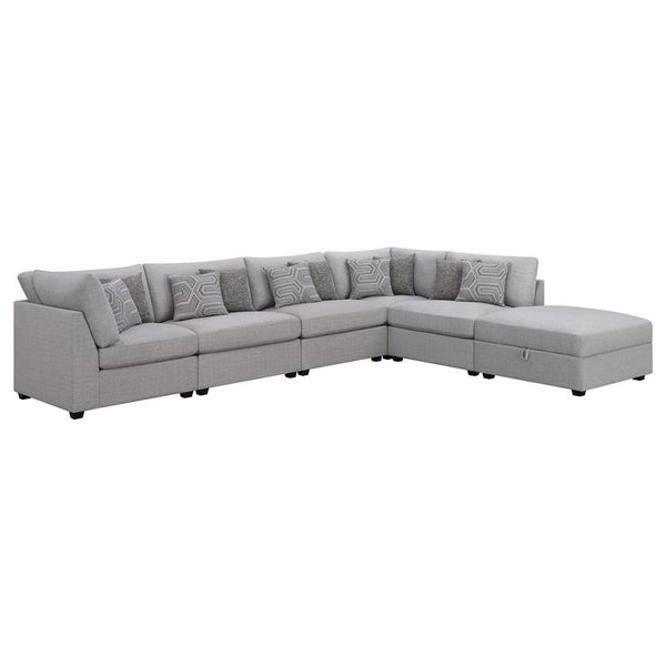 Cambria 6-piece Upholstered Modular Sectional Sofa Grey - 551511-SET