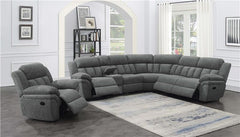 Bahrain 6-piece Modular Reclining Sectional Sofa Charcoal - 609540
