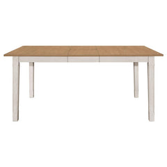 Kirby Rectangular Dining Table with Butterfly Leaf Natural and Rustic Off White - 192691