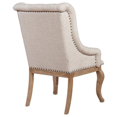 Brockway Tufted Arm Chairs Cream and Barley Brown (Set of 2) - 110293