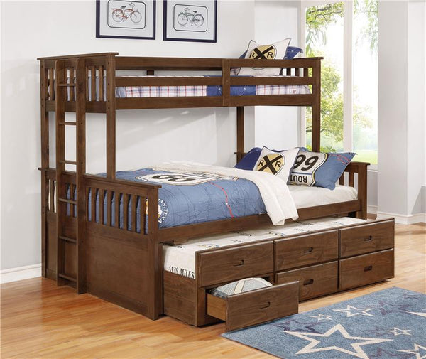 Atkin 3-drawer Twin XL Over Queen Bunk Bed Weathered Walnut - 461147