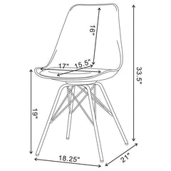 Lowry 5-piece Round Dining Set Tulip Table with Eiffel Chairs Black - 105261-S5K