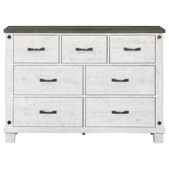 Lilith 4-piece Eastern King Bedroom Set Distressed White - 224471KE-S4