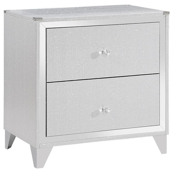 Larue 2-drawer Nightstand Silver - 224492