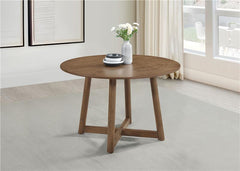 Dinah Round Solid Wood Dining Table Walnut - 108471