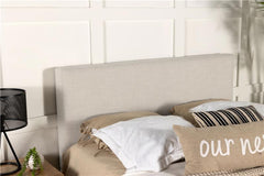 Pirro Upholstered Queen or Full Panel Headboard Sand - 315980QF