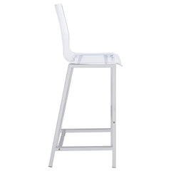 Juelia Bar Stools Chrome and Clear Acrylic (Set of 2) - 100295