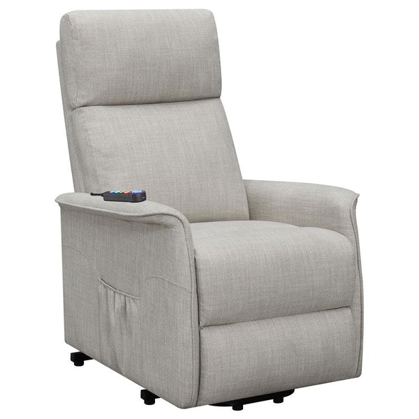 Herrera Upholstered Power Lift Massage Chair Beige - 609407P