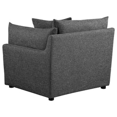 Sasha Upholstered RAF Chair Barely Black - 551684RAF