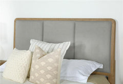 Arini Upholstered Queen Panel Bed Sand Wash and Grey - 224301Q