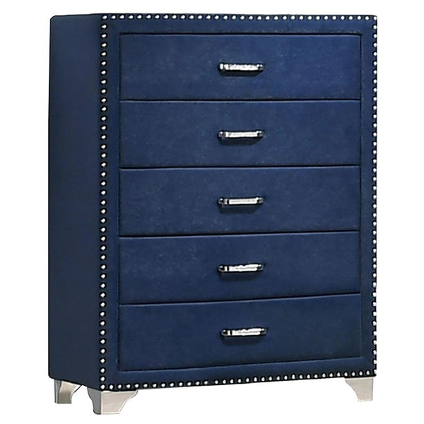 Melody 5-drawer Bedroom Chest Pacific Blue - 223375