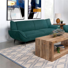 Acton Upholstered Flared Arm Sofa Teal Blue - 511161