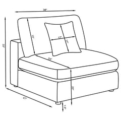 Serene 4-piece Upholstered Modular Sectional Sofa Charcoal - 551324-SETA