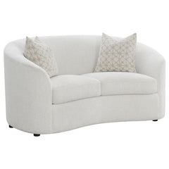 Rainn Boucle Upholstered Sloped Arm Loveseat Latte - 509172