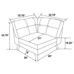 Churchill Upholstered Corner Grey - 551301