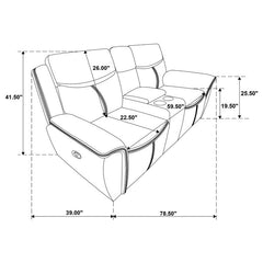 Sloane 3-piece Upholstered Reclining Sofa Set Blue - 610271-S3