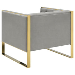 Eastbrook 3-piece Velvet Upholstered Tufted Sofa Set Grey - 509111-S3