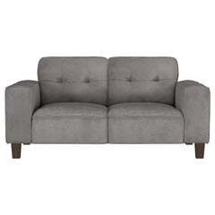 Deerhurst 3-piece Upholstered Track Arm Sofa Set Charcoal - 509641-S3