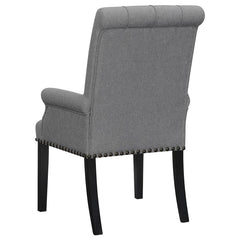 Alana Upholstered Tufted Arm Chair with Nailhead Trim - 115163
