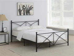 Hart Metal Queen Open Frame Bed Matte Black - 422755Q
